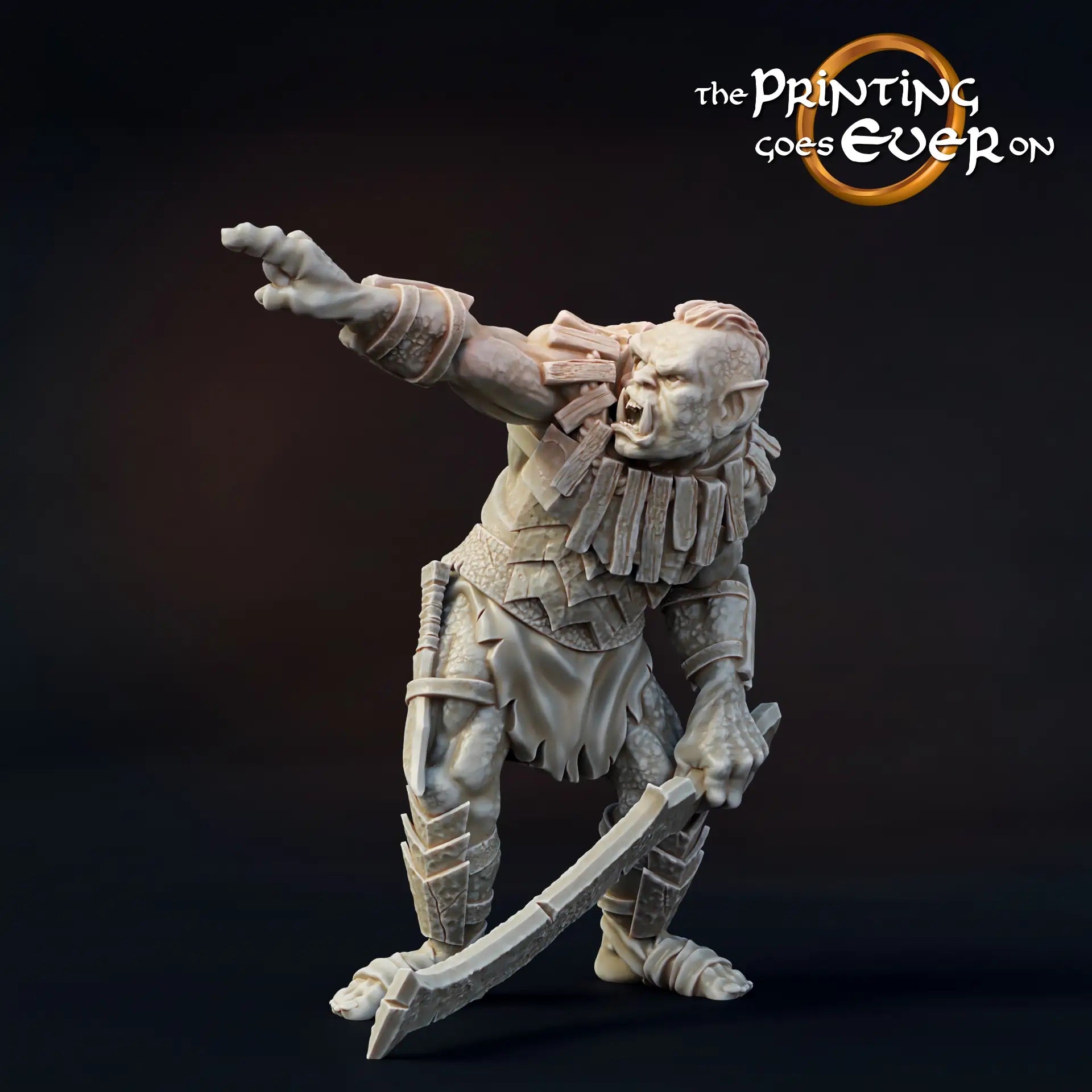Product photo Tabletop 28mm The Printing Goes Ever On (TPGEO) 0: Orc Warrior: Assault Squad / Foot Troop of Evil