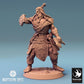Product photo Tabletop 28mm Lord of the Print (LotP) 0: Tabletop miniature: Orc Warrior/Berserker with Hook Blade and Chest Shield, Orc Warrior (24_04_H1)