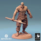 Product photo Tabletop 28mm Lord of the Print (LotP) 0: Tabletop miniature: Orc warrior and spear carrier, polearm fighter, Orc soldier with pole weapon (24_04_K1)