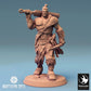 Product photo Tabletop 28mm Lord of the Print (LotP) 0: Tabletop miniature: Orc Warrior with hand cannon and axe, barbarian gunner, Warband Champion, Orc Warrior (24_04_J3)