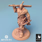Tabletop photo 28mm Lord of the Print (LotP) 0: Tabletop miniature: Orc Warrior with Hand Cannon and Axe, Barbarian Gunner, Warband Champion, Orc Warrior (24_04_J3)