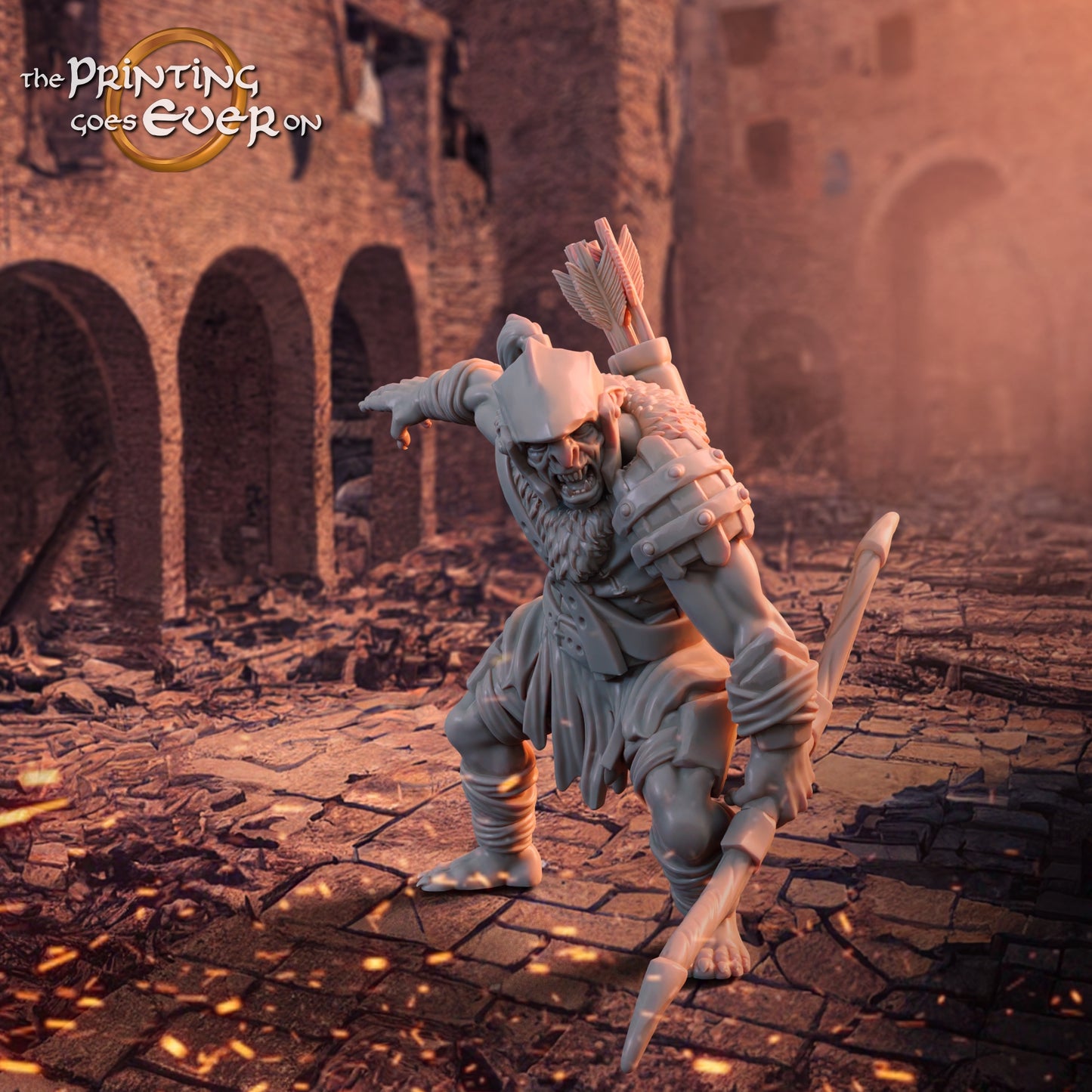 Product photo Tabletop 28mm The Printing Goes Ever On (TPGEO) 0: Orc Raider: Scout of Evil - Attacker of the White City
