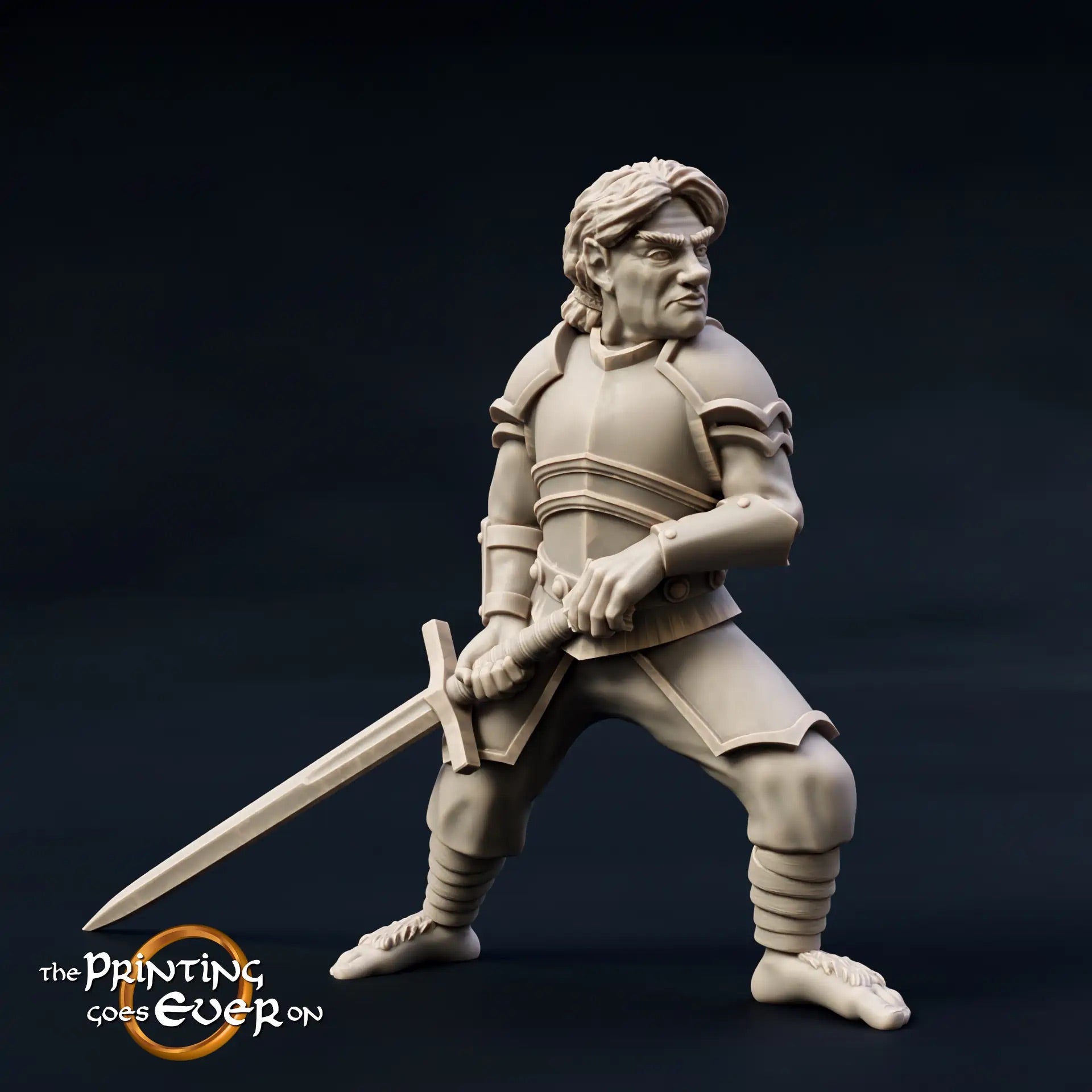 Product photo Tabletop 28mm The Printing Goes Ever On (TPGEO) 0: Halfling Combat Squad: Brave Fighters - Foot Troop and Rider