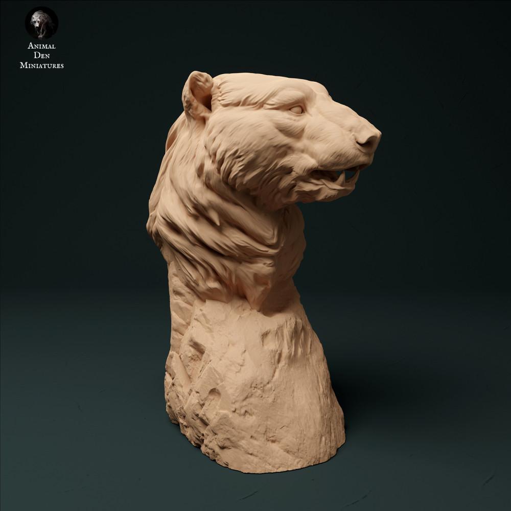 Product photo animal figure Animal Den Miniatures 0: Arctic animal figure: polar bear - bust (23_12_09)