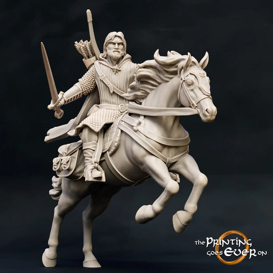 Produktfoto mittelalterliche historische Figur 75mm Scale The Printing Goes Ever On (TPGEO)  0: Mittelalterliche Ritter Figuren Ranger Reiter Schwert - 75mm Modelle - Waldläufer des Nordens
