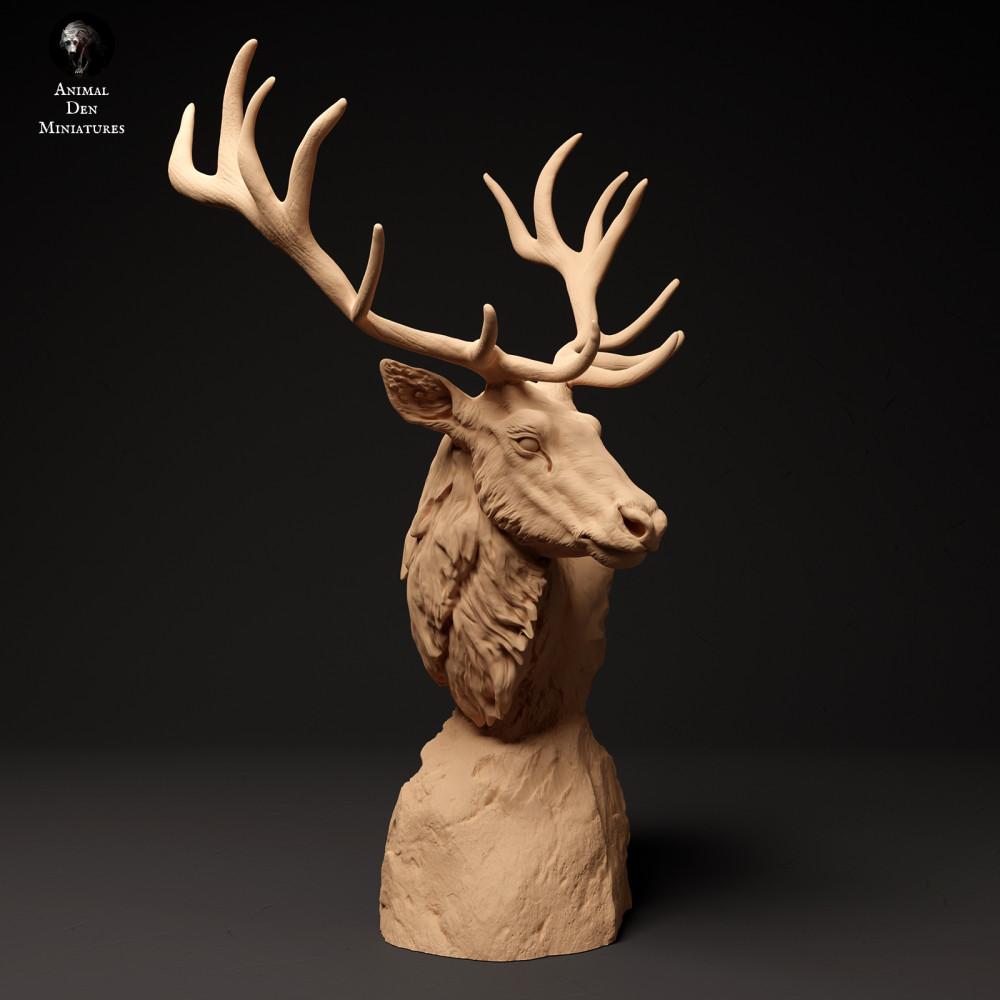 Product photo animal figure Animal Den Miniatures 0: Wild animal figure: Red Deer - Bust (24_01_58)
