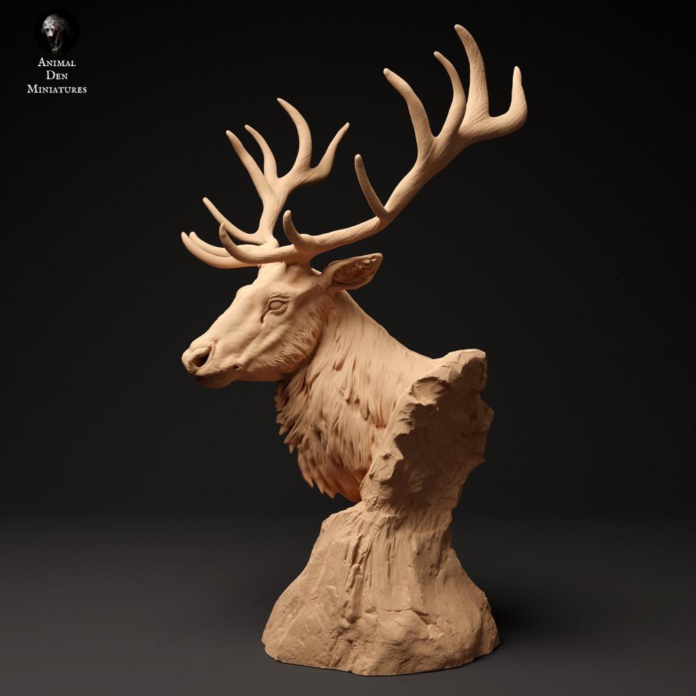 Product photo animal figure Animal Den Miniatures 1: Wild animal figure: Red Deer - Bust (24_01_58)