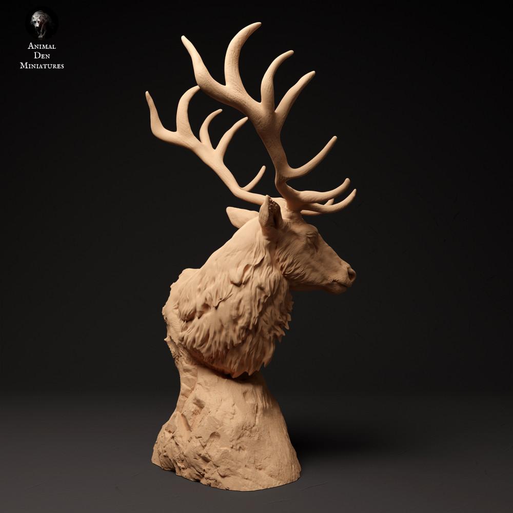 Product photo animal figure Animal Den Miniatures 2: Wild animal figure: Red Deer - Bust (24_01_58)