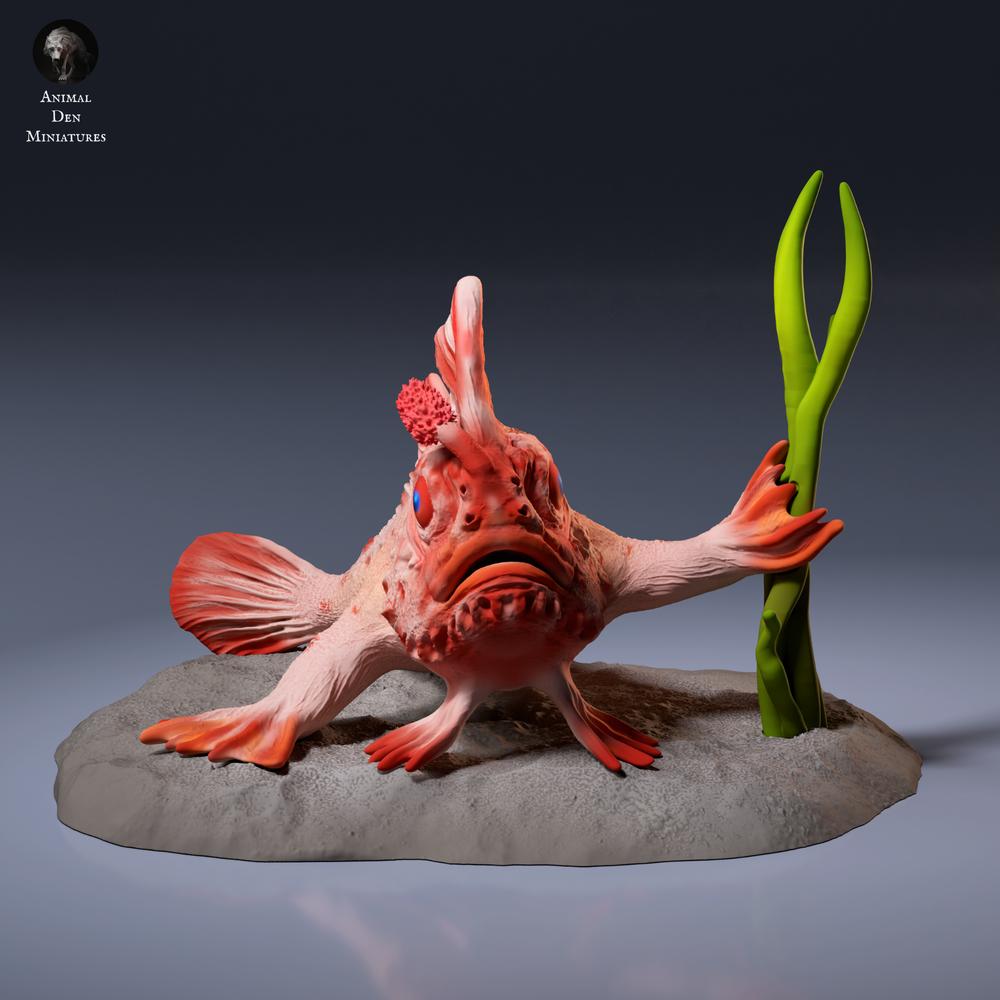 Product photo of animal figure Animal Den Miniatures 6: Sea animal figure: Red handfish (26_09_01)