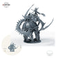 Verfluchter Drache – Mit Reiter: Größenvergleich, ca. 208 mm Gesamthöhe inklusive Base und höchstem Teil, mit 32-mm-Referenzfigur.