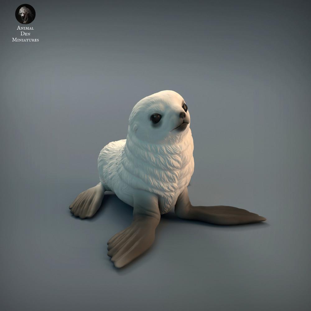 Product photo animal figure Animal Den Miniatures 2: Marine animal figure: seal pup (22_01_02)