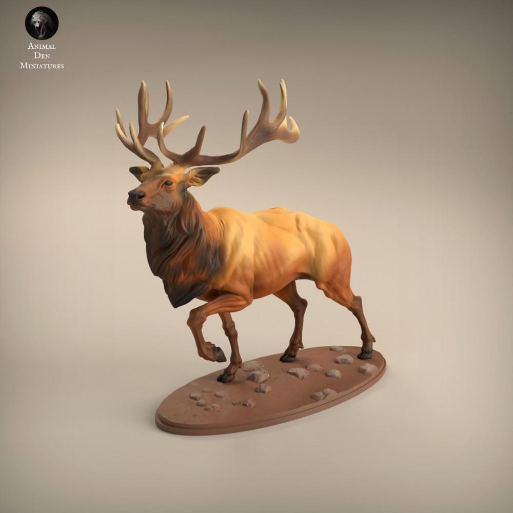 Product photo animal figure Animal Den Miniatures 0: Wild animal figure: Wapiti deer (22_02_02)