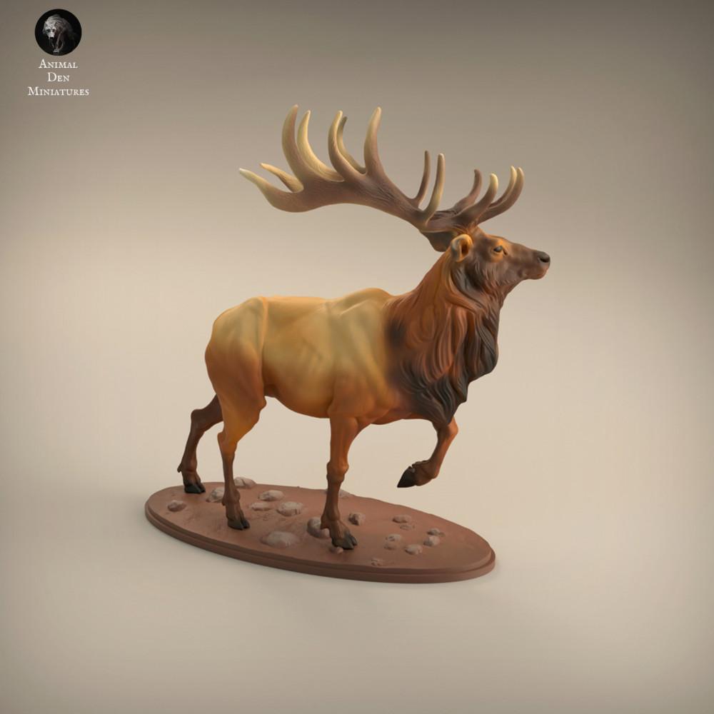 Product photo animal figure Animal Den Miniatures 1: Wild animal figure: Wapiti stag (22_02_02)