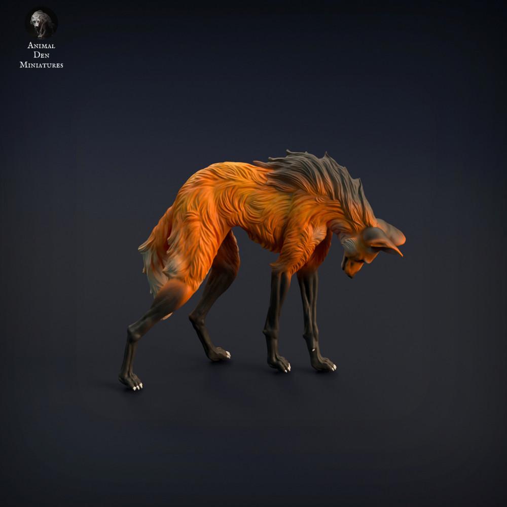 Product photo animal figure Animal Den Miniatures 0: Wild animal figure: Maned Wolf (22_01_01)