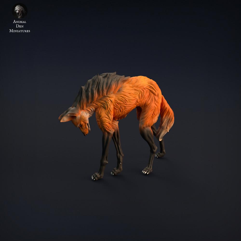Product photo animal figure Animal Den Miniatures 1: Wild animal figure: Maned Wolf (22_01_01)