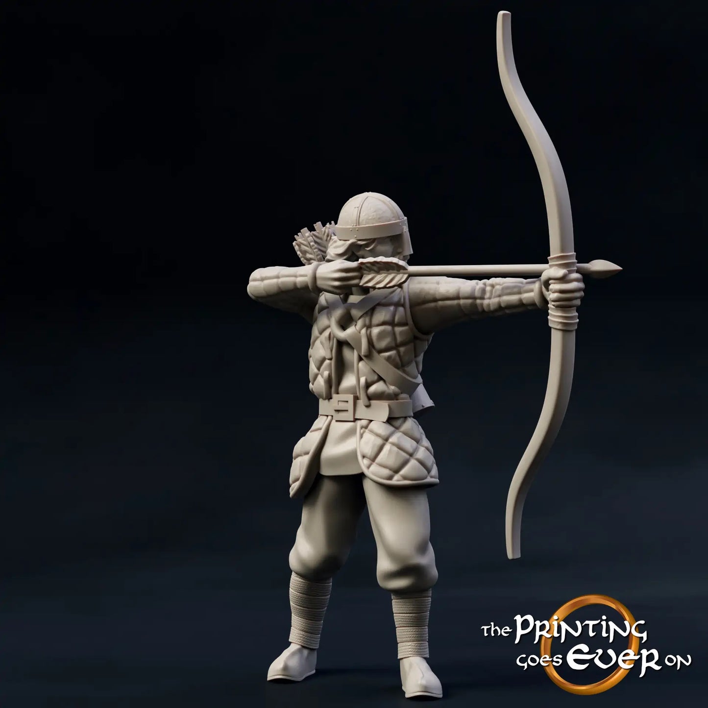 Produktfoto mittelalterliche historische Figur 75mm Scale The Printing Goes Ever On (TPGEO)  0: Mittelalterliche Ritter Figuren Bogenschütze Krieger der Mark