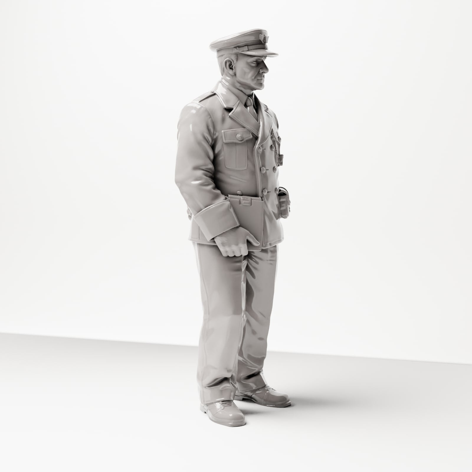 Product photo Diorama 4: Standing figure: Stationmaster / Station Inspector with clipboard (1920s-1930s) (sc01)