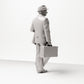 Diorama model building product photo 3: Historical figure: Young traveler in tweed suit with hat, suitcase, coat over arm (sc03)