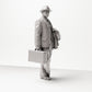 Diorama model building product photo 4: Historical figure: Young traveler in tweed suit with hat, suitcase, coat over arm (sc03)