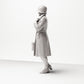 Diorama model building product photo 1: Standing figure: Traveling woman at the platform, late 1920s, coat, hat, small suitcase (sc04)