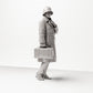 Diorama model building product photo 4: Standing figure: Traveling woman at the platform, late 1920s, coat, hat, small suitcase (sc04)