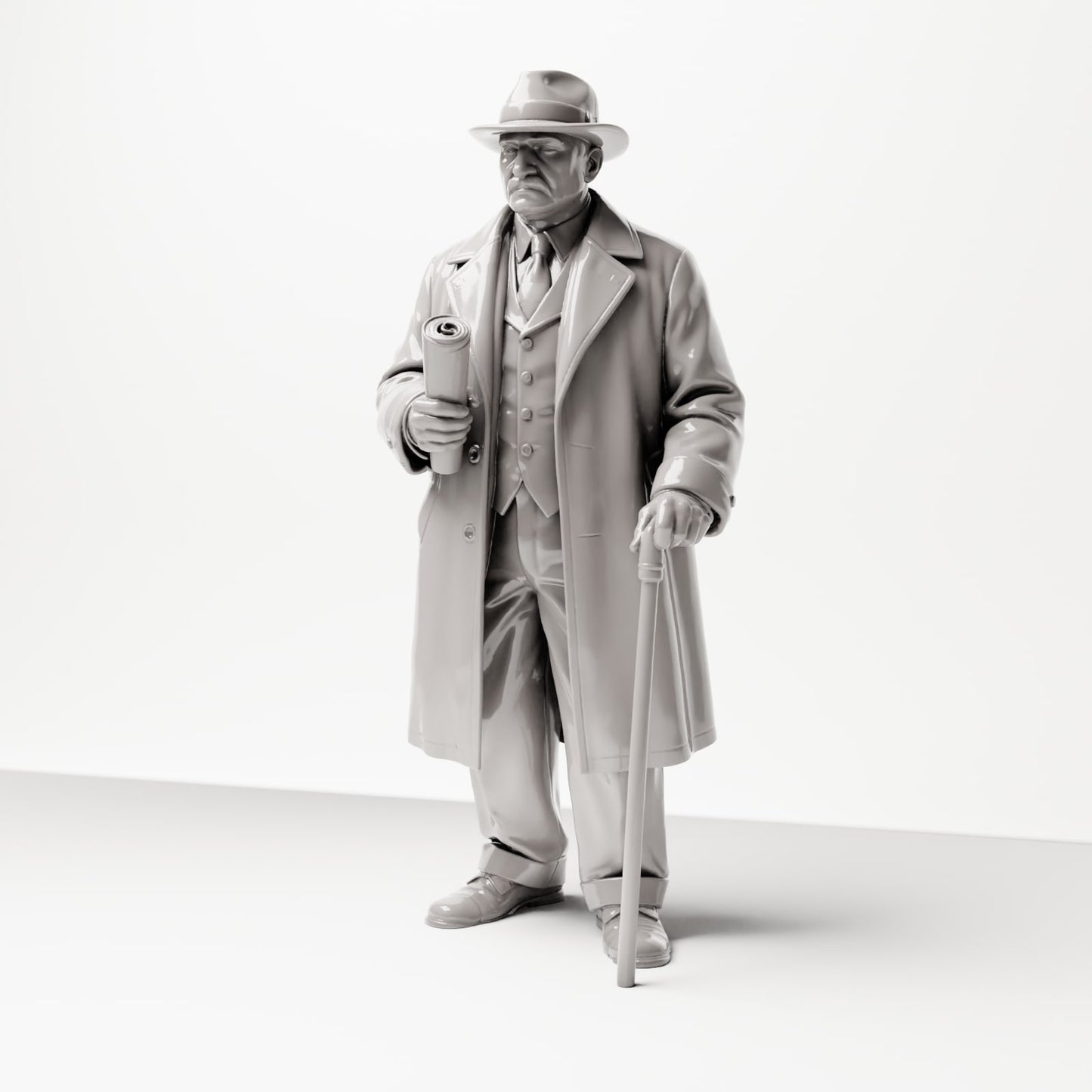 Diorama model building product photo 0: Historical diorama figure: Elderly gentleman with newspaper and walking stick (1920s-1930s) (sc06)