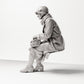 Diorama model building product photo 1: Sitting figure: Woman sitting on bench edge with handbag, 1920s-1930s, waiting room, train station (sc08)