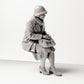 Diorama model building product photo 4: Sitting figure: Woman sitting on bench edge with handbag, 1920s-1930s, waiting room, train station (sc08)