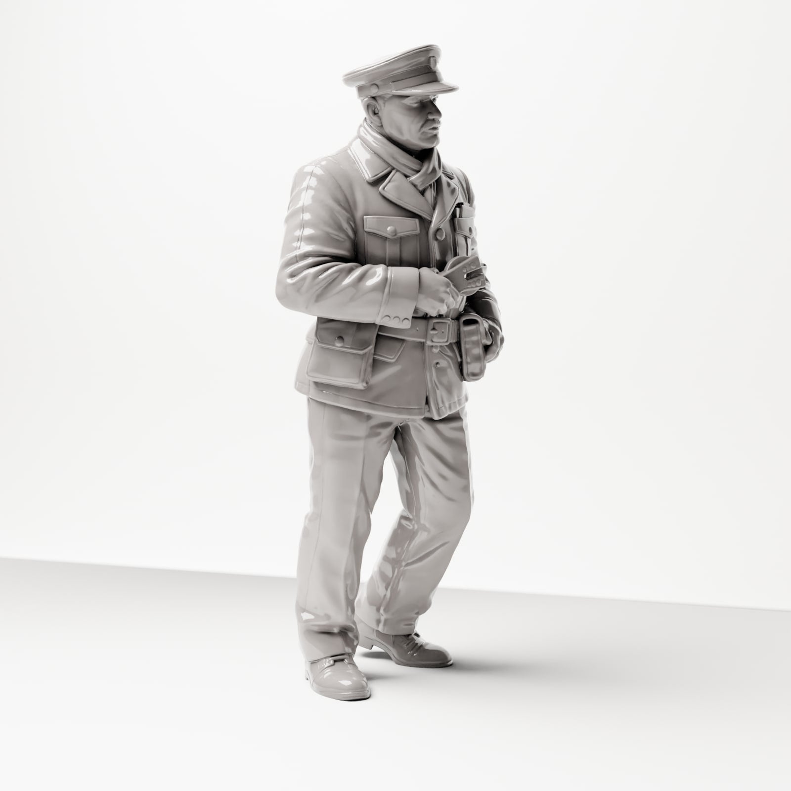 Diorama model building product photo 4: Historical diorama figure: Conductor / Ticket inspector with hole punch, 1920s-1930s (sc09)