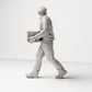 Diorama Modellbau Produktfoto 1: Historische Diorama Figur: Stevedore/Hafenarbeiter mit Holzkiste vor dem Bauch (sc12)