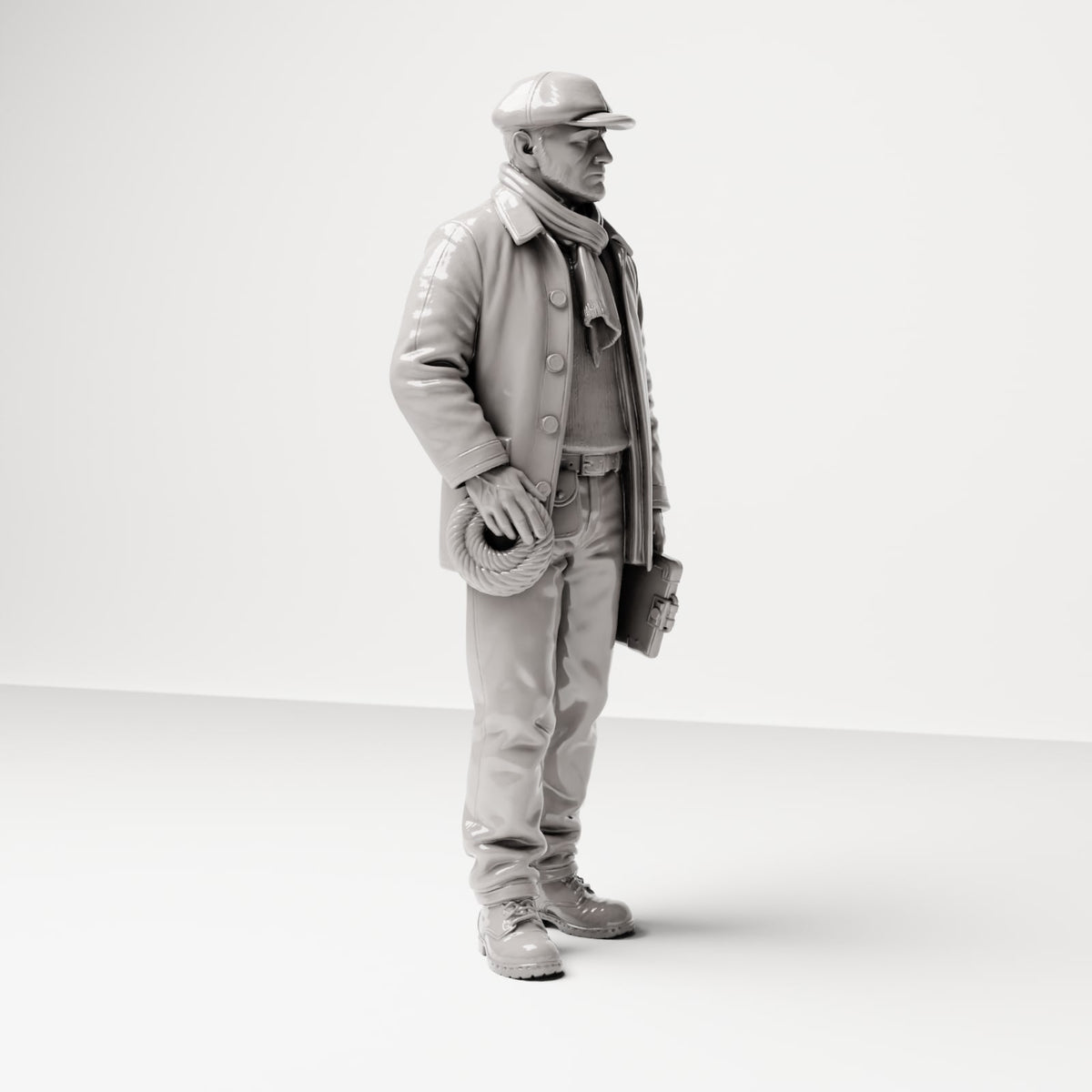 Diorama model-making product photo 4: Historical diorama figure: dock foreman with cargo list, 1920s-1930s (sc14)