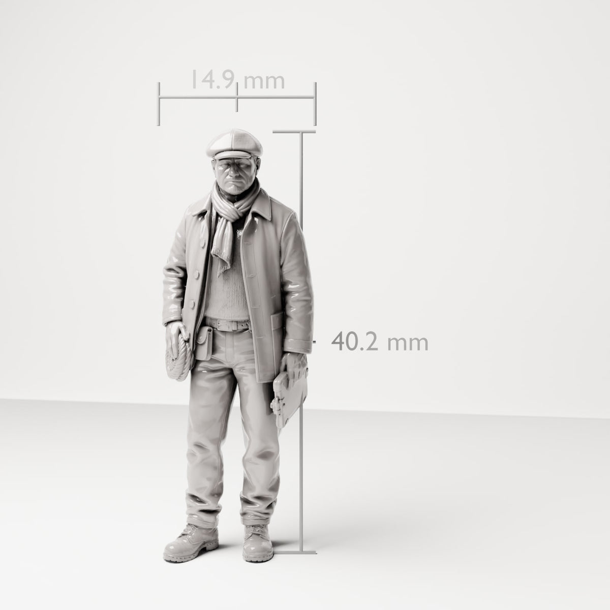 Diorama model-making product photo 6: Historical diorama figure: quay foreman with cargo list, 1920s-1930s (sc14)