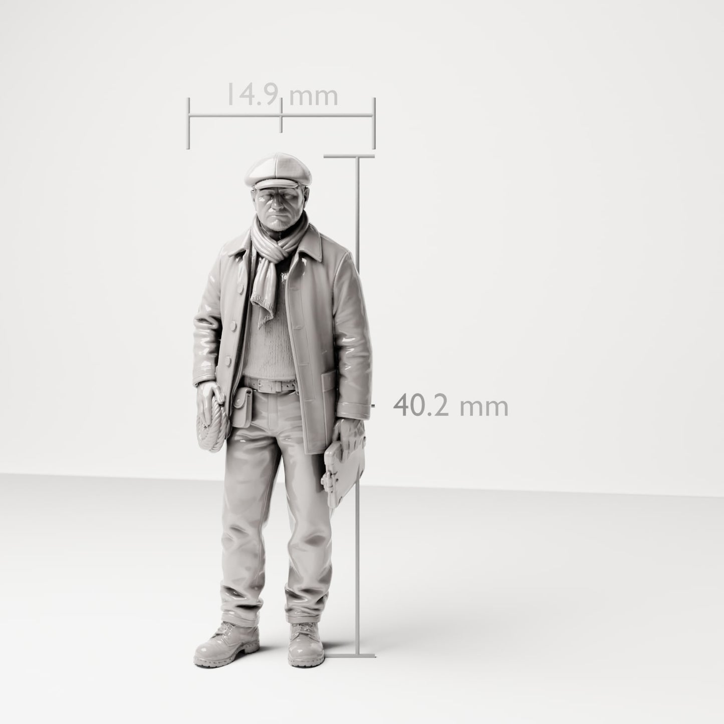 Diorama model making product photo 6: Historical diorama figure: Kai foreman with loading list, 1920s-1930s (sc14)