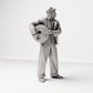 Diorama Modellbau Produktfoto 4: Historische Diorama Figur: Hafenarbeiter mit Taurolle an der Hüfte (sc15)