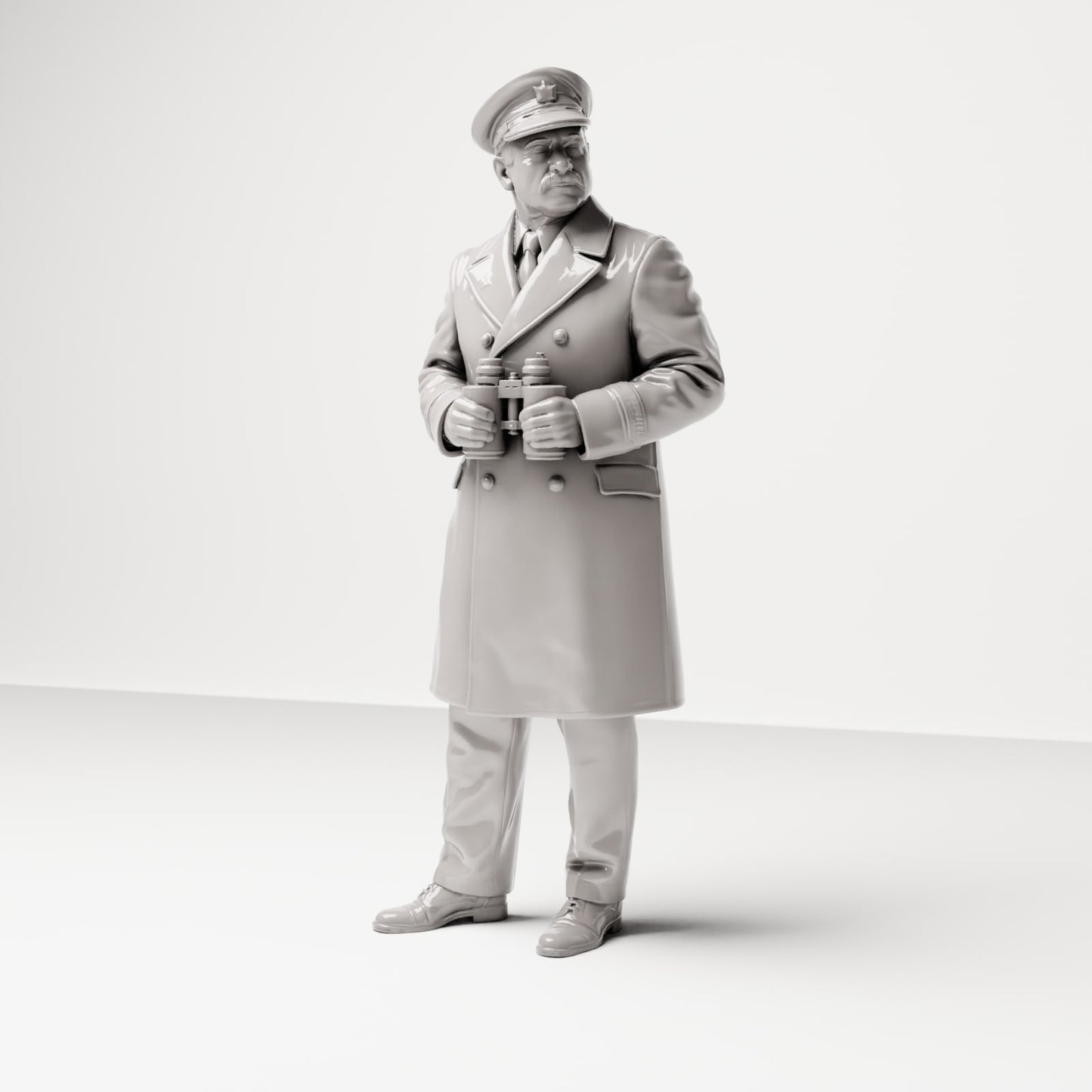 Produktfoto 0: Historische Diorama Figur: Schiffskapitän am Kai mit Fernglas (sc17)