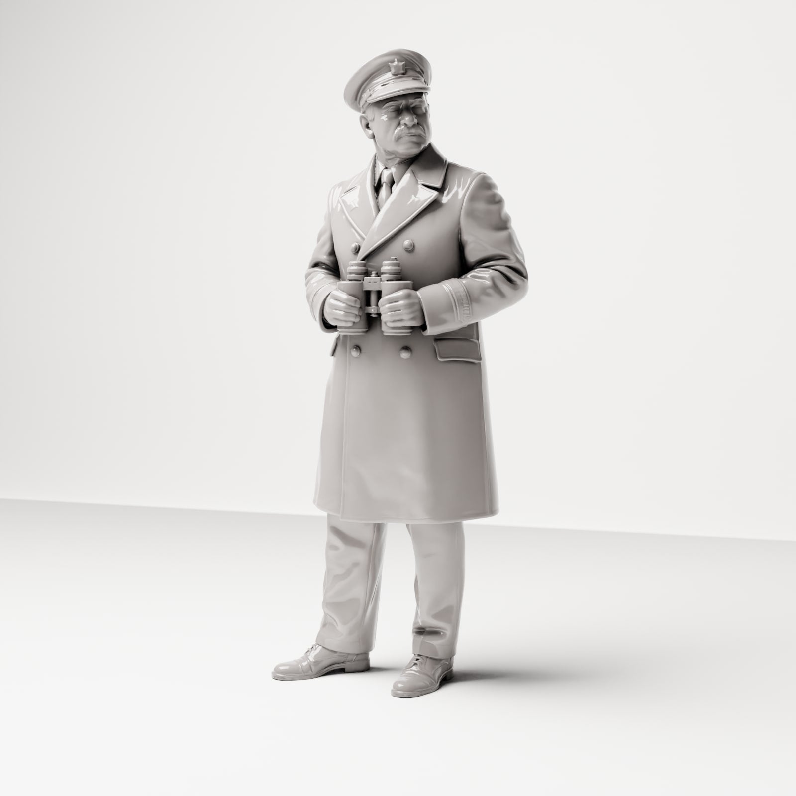 Produktfoto 0: Historische Diorama Figur: Schiffskapitän am Kai mit Fernglas (sc17)