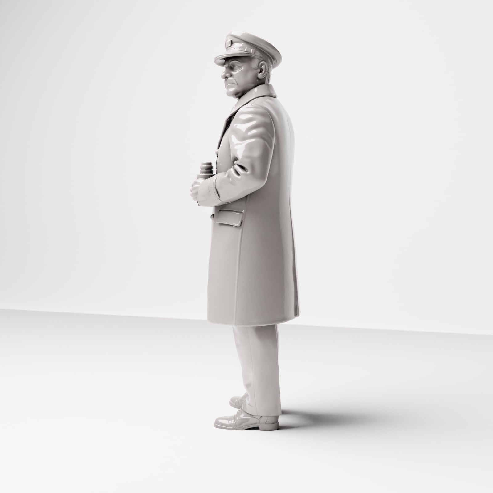 Produktfoto 1: Historische Diorama Figur: Schiffskapitän am Kai mit Fernglas (sc17)