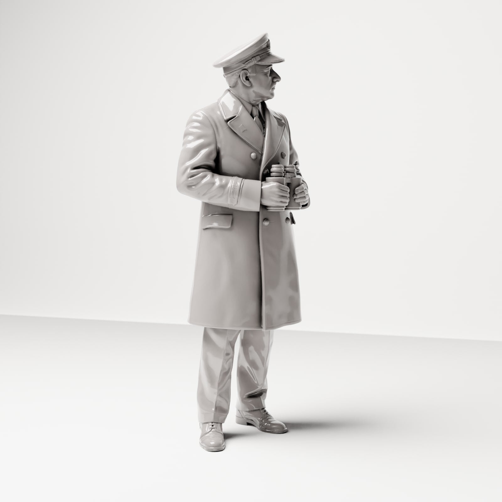 Produktfoto 4: Historische Diorama Figur: Schiffskapitän am Kai mit Fernglas (sc17)