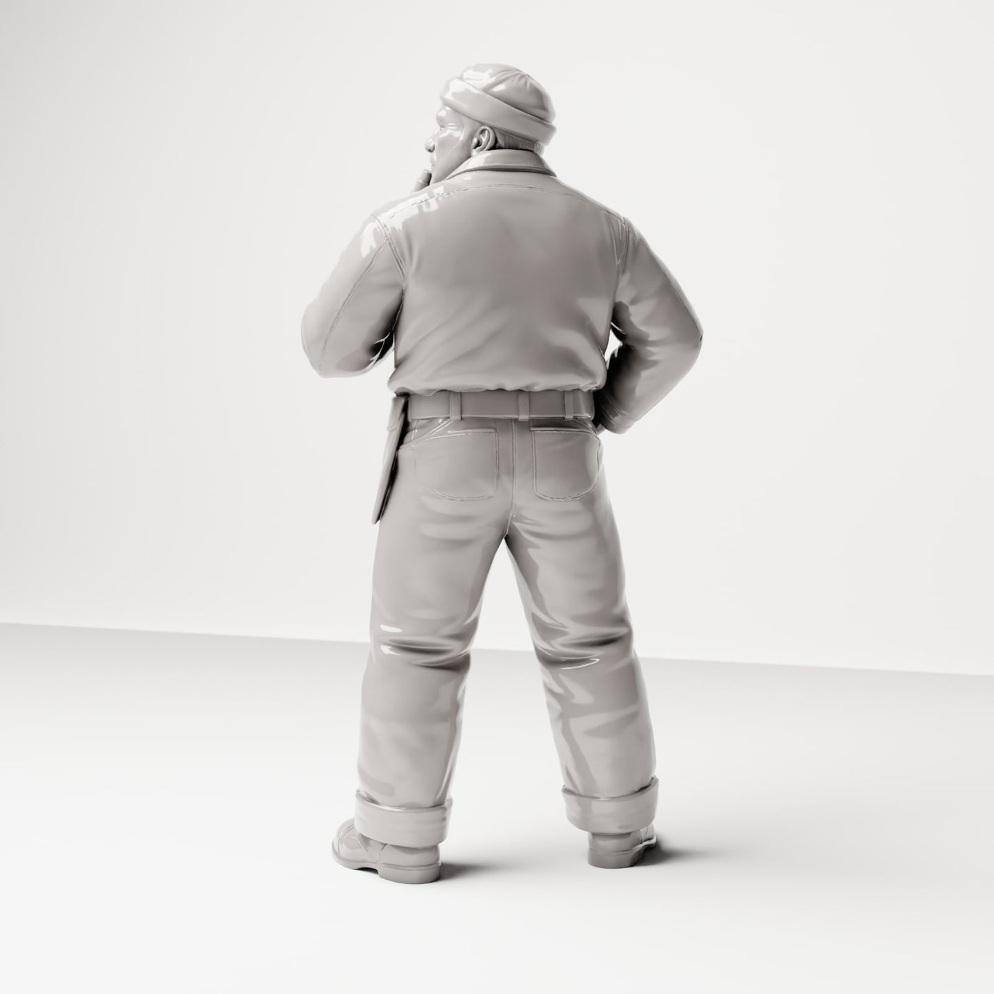 Diorama Modellbau Produktfoto 2: Historische Diorama Figur: Bootsmann mit Sprachrohr der 1920er-1930er Jahre (sc18)