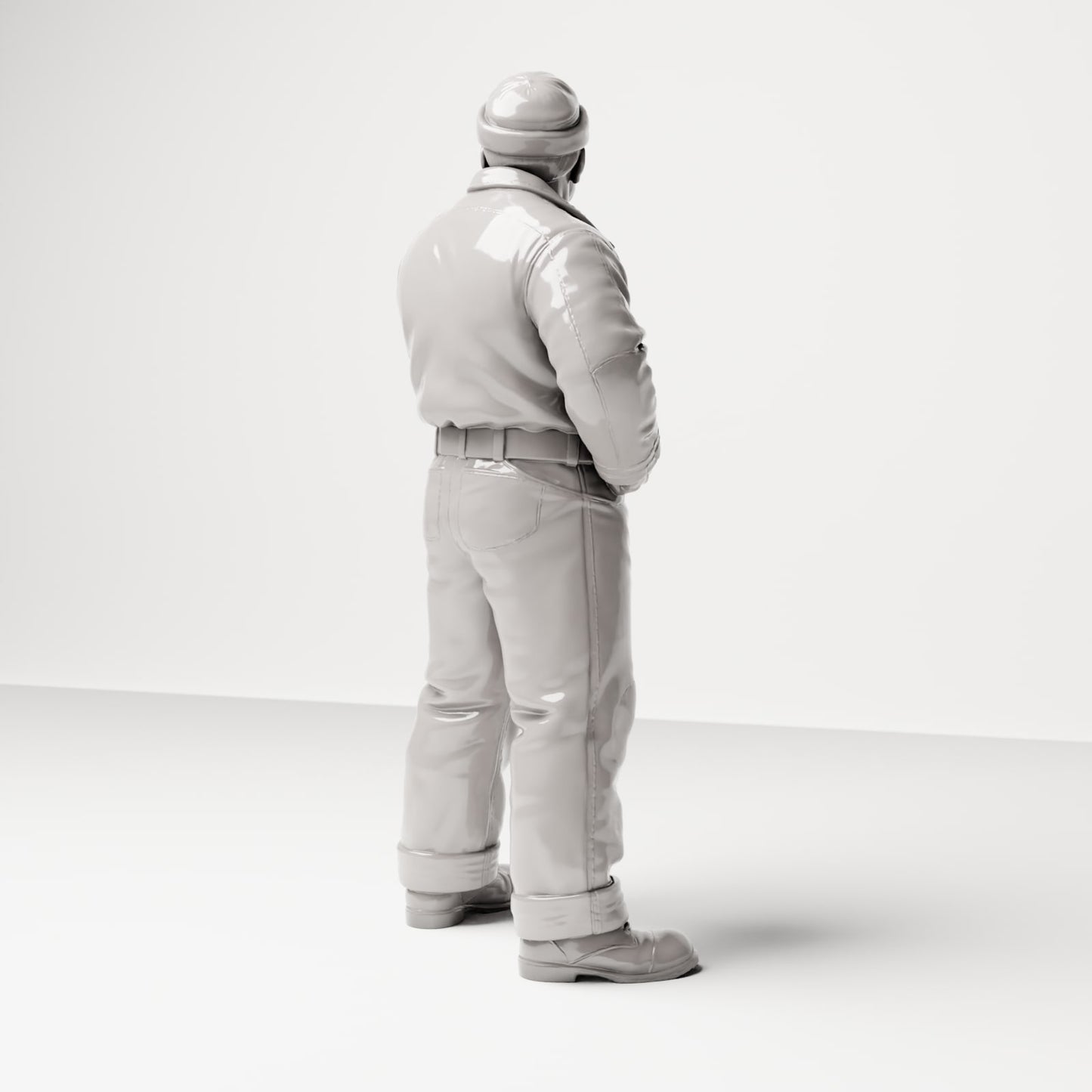 Diorama Modellbau Produktfoto 3: Historische Diorama Figur: Bootsmann mit Sprachrohr der 1920er-1930er Jahre (sc18)