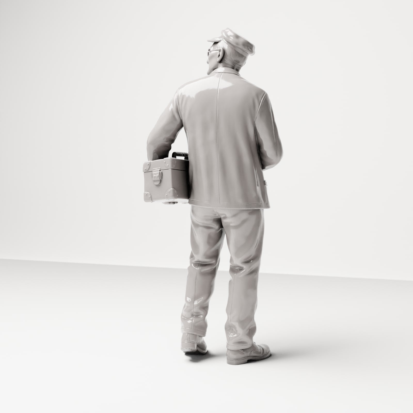 Diorama Modellbau Produktfoto 2: Historische Diorama Figur: Schiffsingenieur mit Werkzeugtasche (sc19)