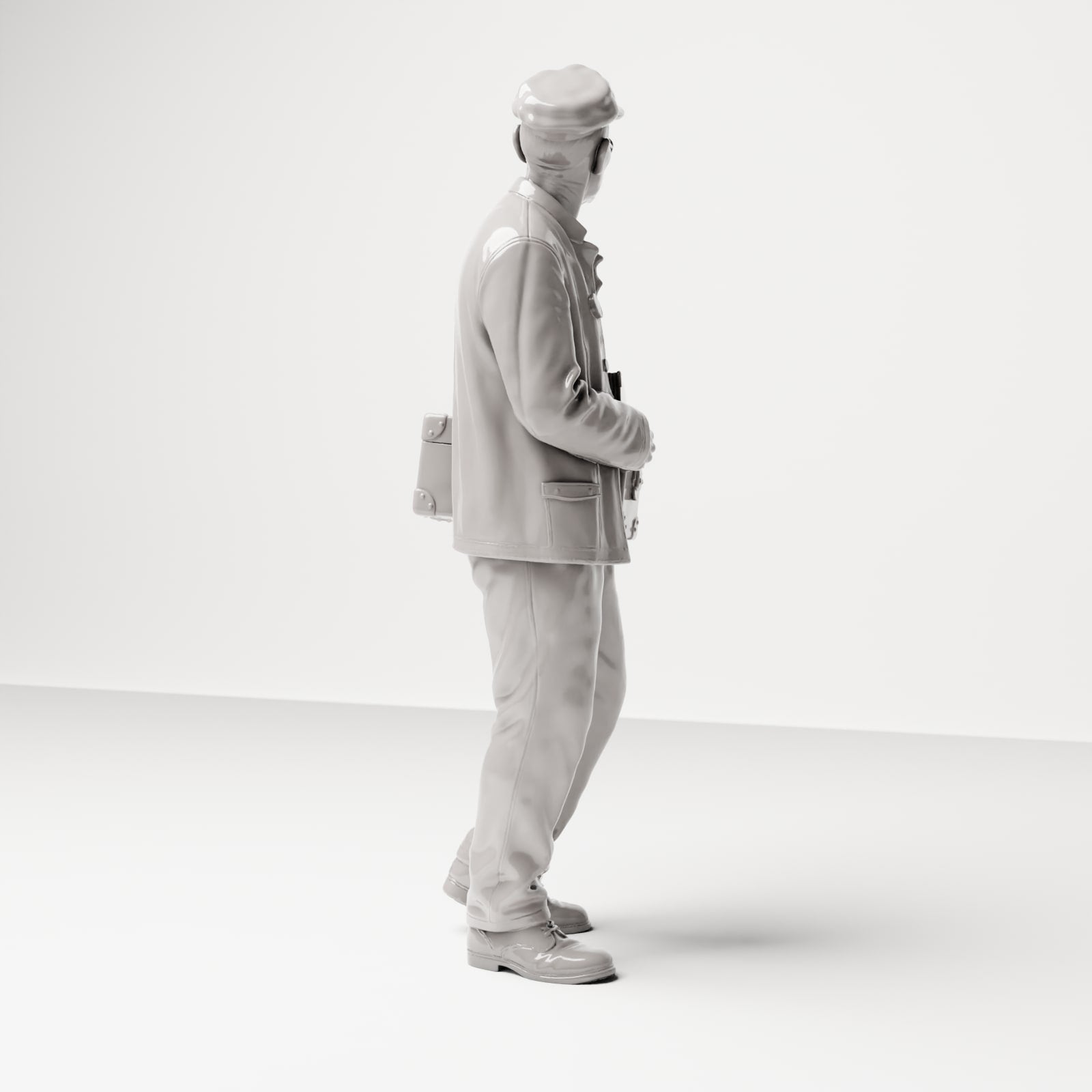 Diorama Modellbau Produktfoto 3: Historische Diorama Figur: Schiffsingenieur mit Werkzeugtasche (sc19)