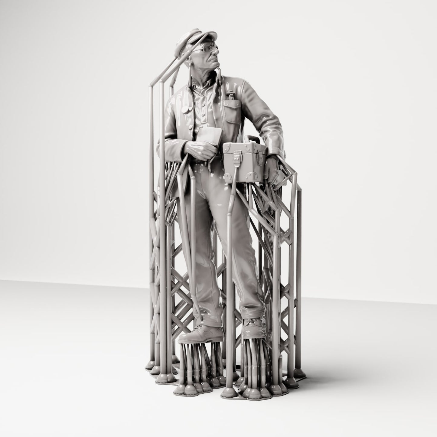 Diorama Modellbau Produktfoto 5: Historische Diorama Figur: Schiffsingenieur mit Werkzeugtasche (sc19)