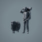 Farm Animal Figures: Sheep - Walking Sheep 1 (a022)