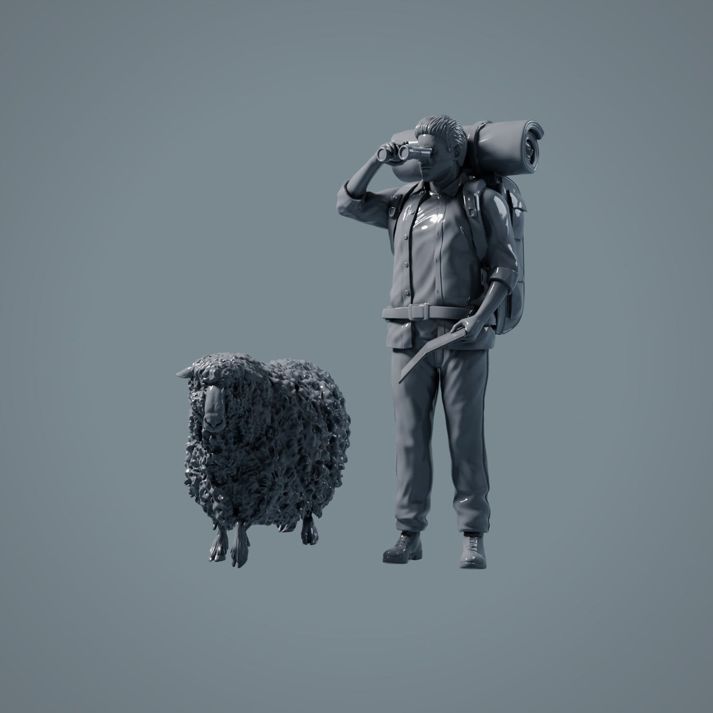 Farm Animal Figures: Sheep - Walking Sheep 1 (a022)