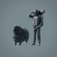 Farm Animal Figures: Sheep - Walking Sheep 2 (a025)