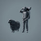 Farm Animal Figures: Sheep - Standing Sheep 1 (a023)