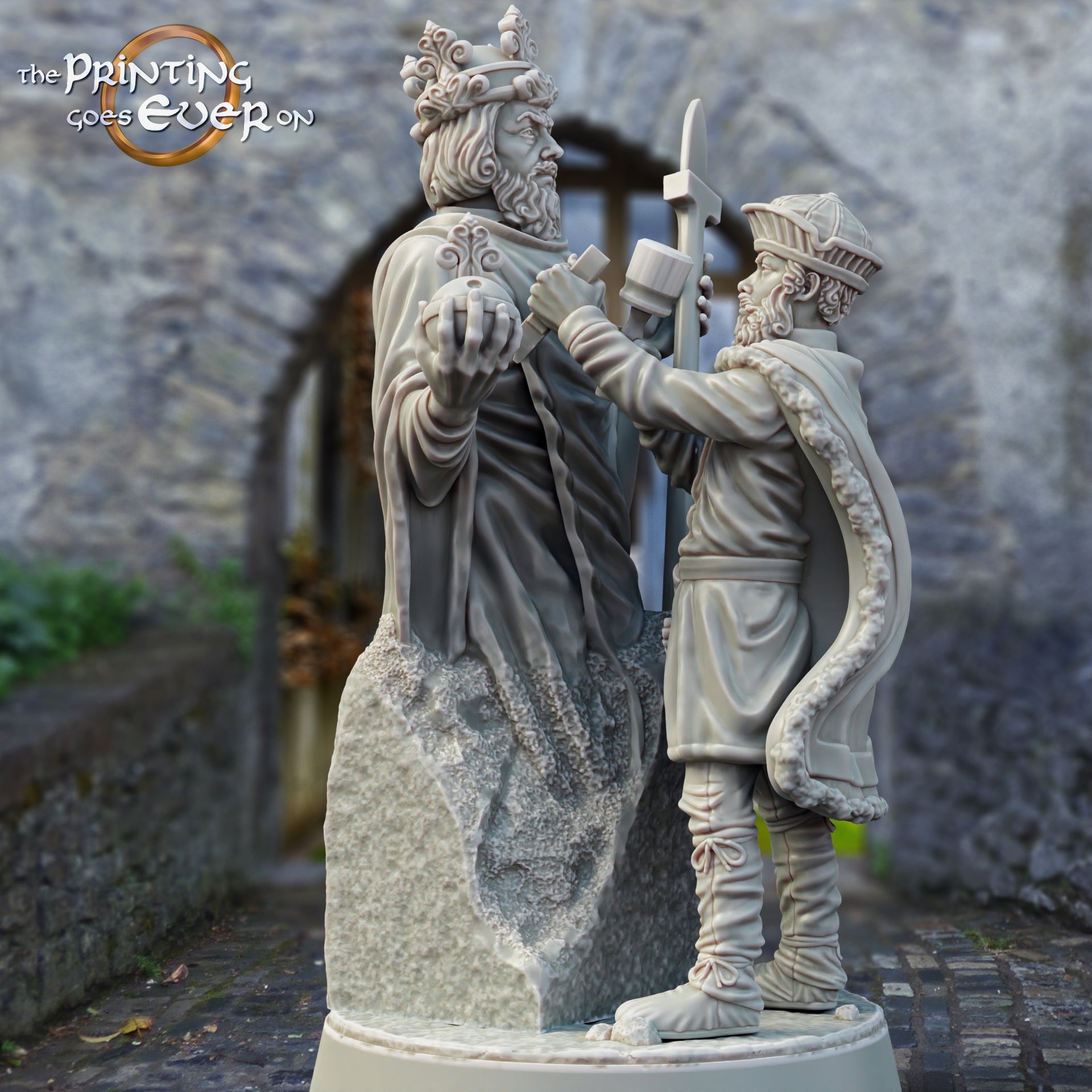 Product photo Tabletop 28mm The Printing Goes Ever On (TPGEO) 0: Medieval Townsfolk: Blacksmith, Lumberjack, Baker, Sculptor, Cobbler, Nobles, Children