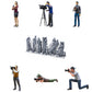 Product photo diorama and model building miniature figure: Reporter set, 6 figures