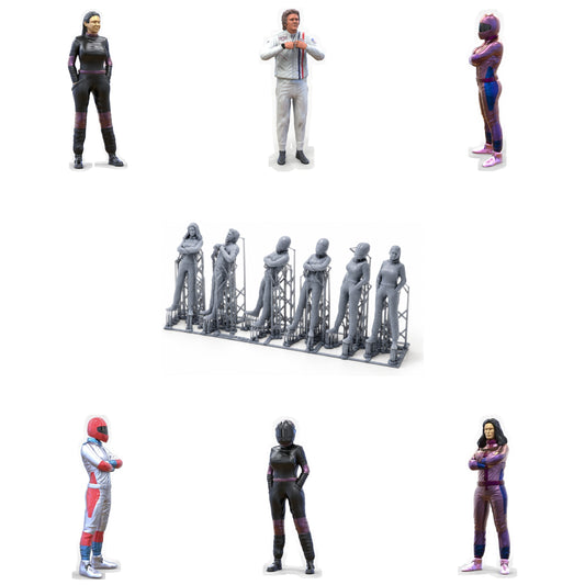Product photo diorama and model building miniature figure: Driver set, 6 figures